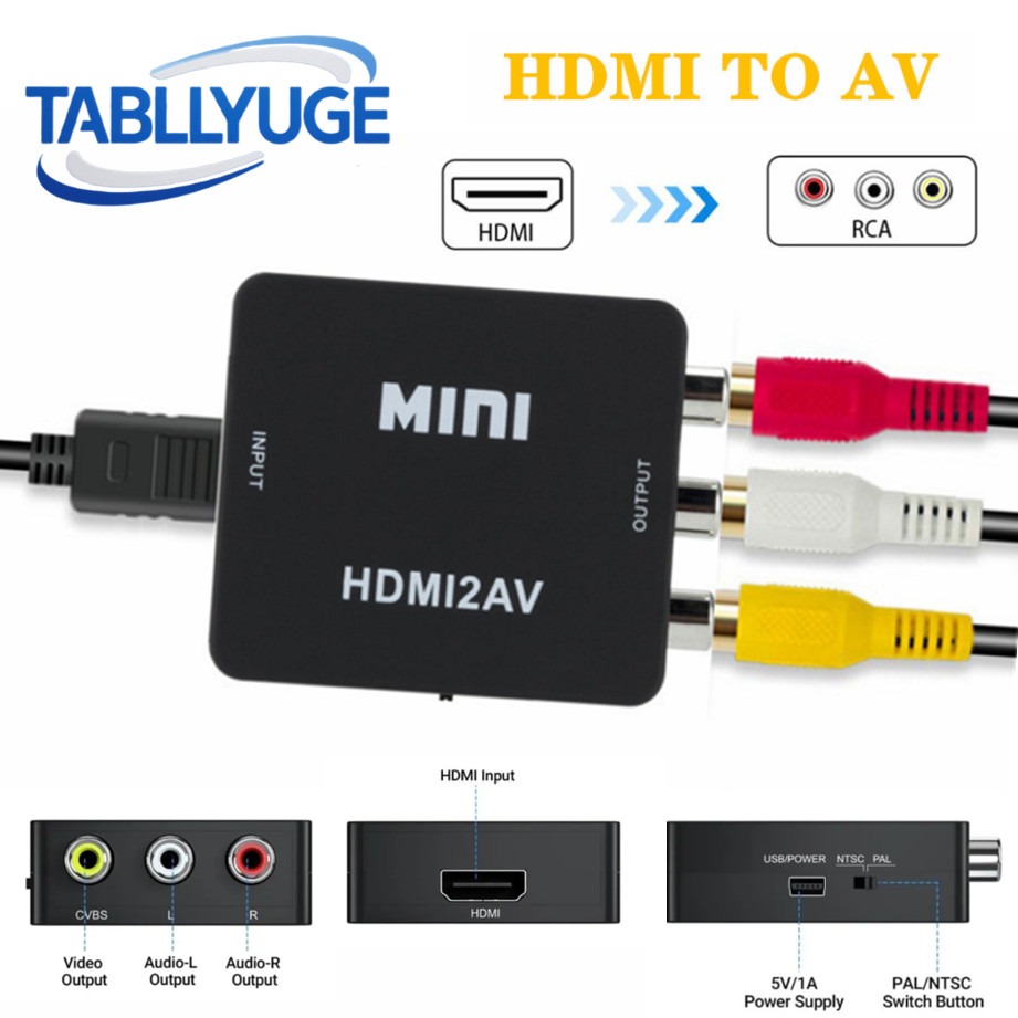 Hdmi Adapter Tablet - TABLLYUGE 1080P HDMI-compatible to AV RCA