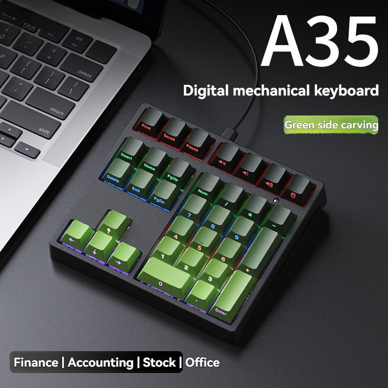 Tablet Accessories Gifts - A35 Numeric Keyboard Wired Single-mode 34