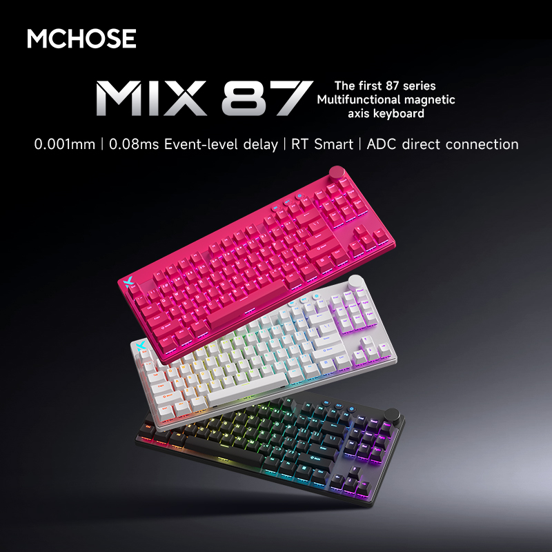 Tablet Accessories Gifts - MCHOSE MIX87 Magnetic Switch Mechanical Keyboards