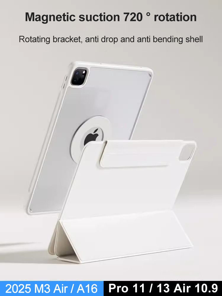 Ipad Cover Folio - 720° Rotate Tablet Case for iPad