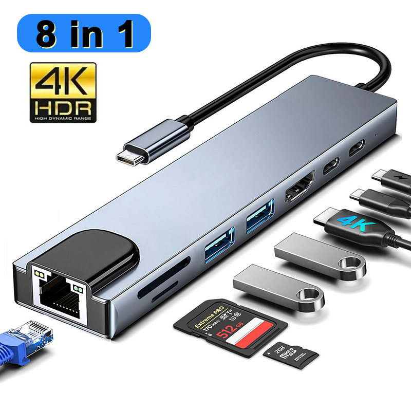 8 In 1 USB Type C Hub for MacB - огляд і ціна Hdmi Adapter Tablet