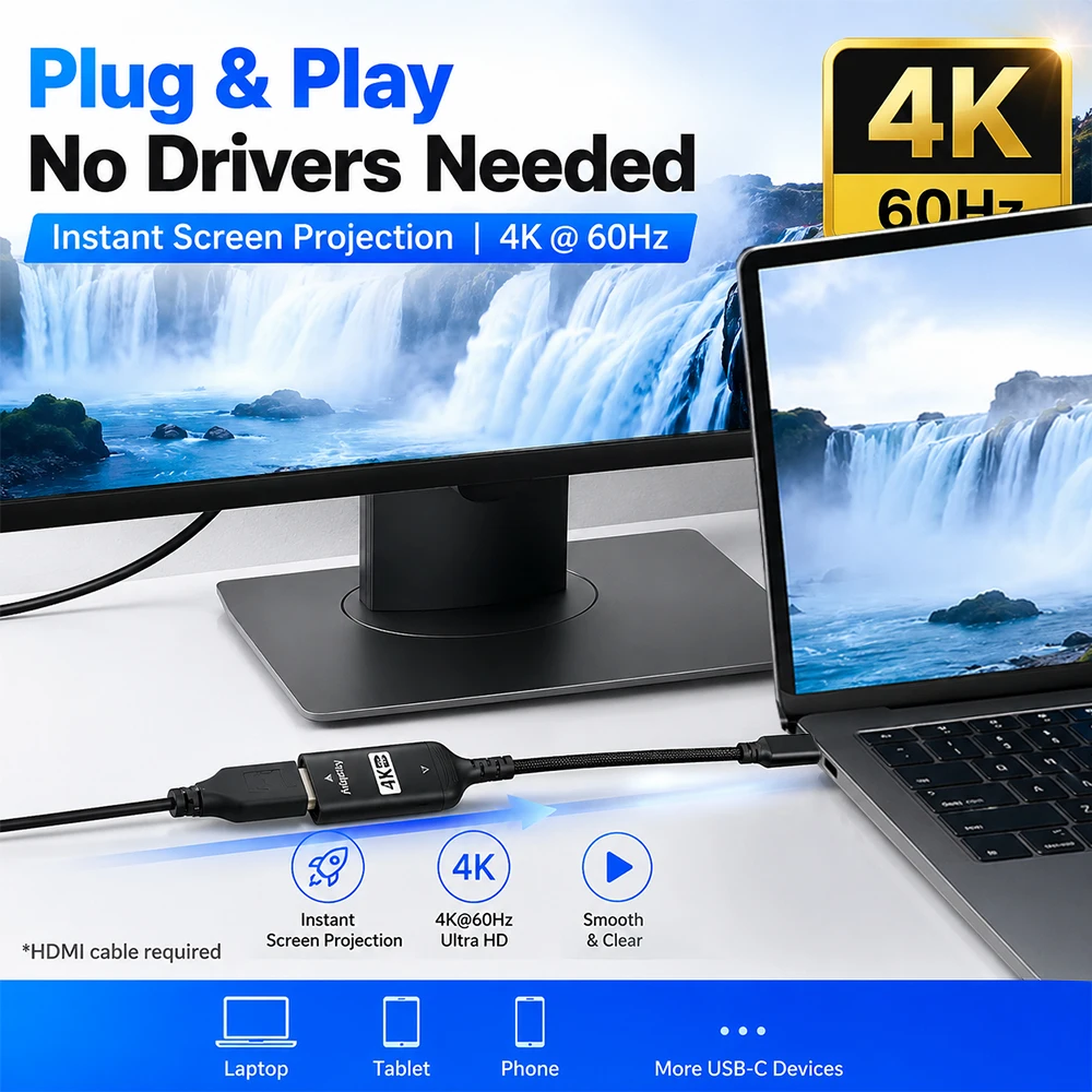 USB C to HDMI Adapter 4K@60Hz  - огляд і ціна Hdmi Adapter Tablet