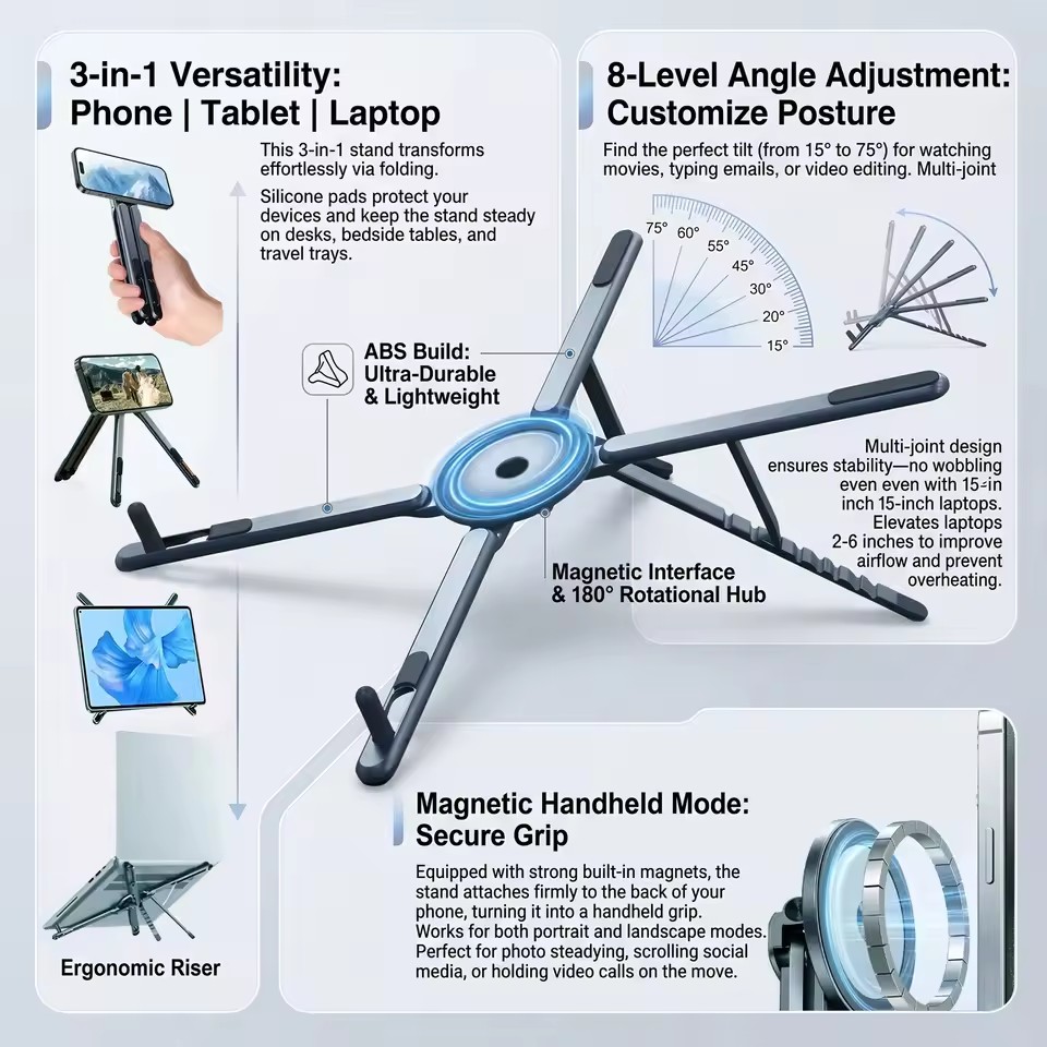 Portable Magnetic Phone Holder - огляд і ціна Tablet Ipad Accessories