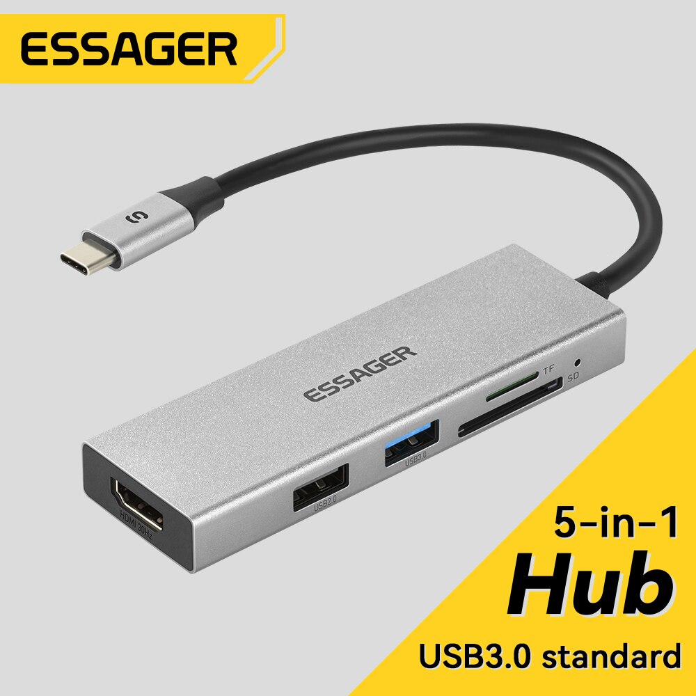 Essager 5 in 1 USB C HUB HDMI- - огляд і ціна Hdmi Adapter Tablet