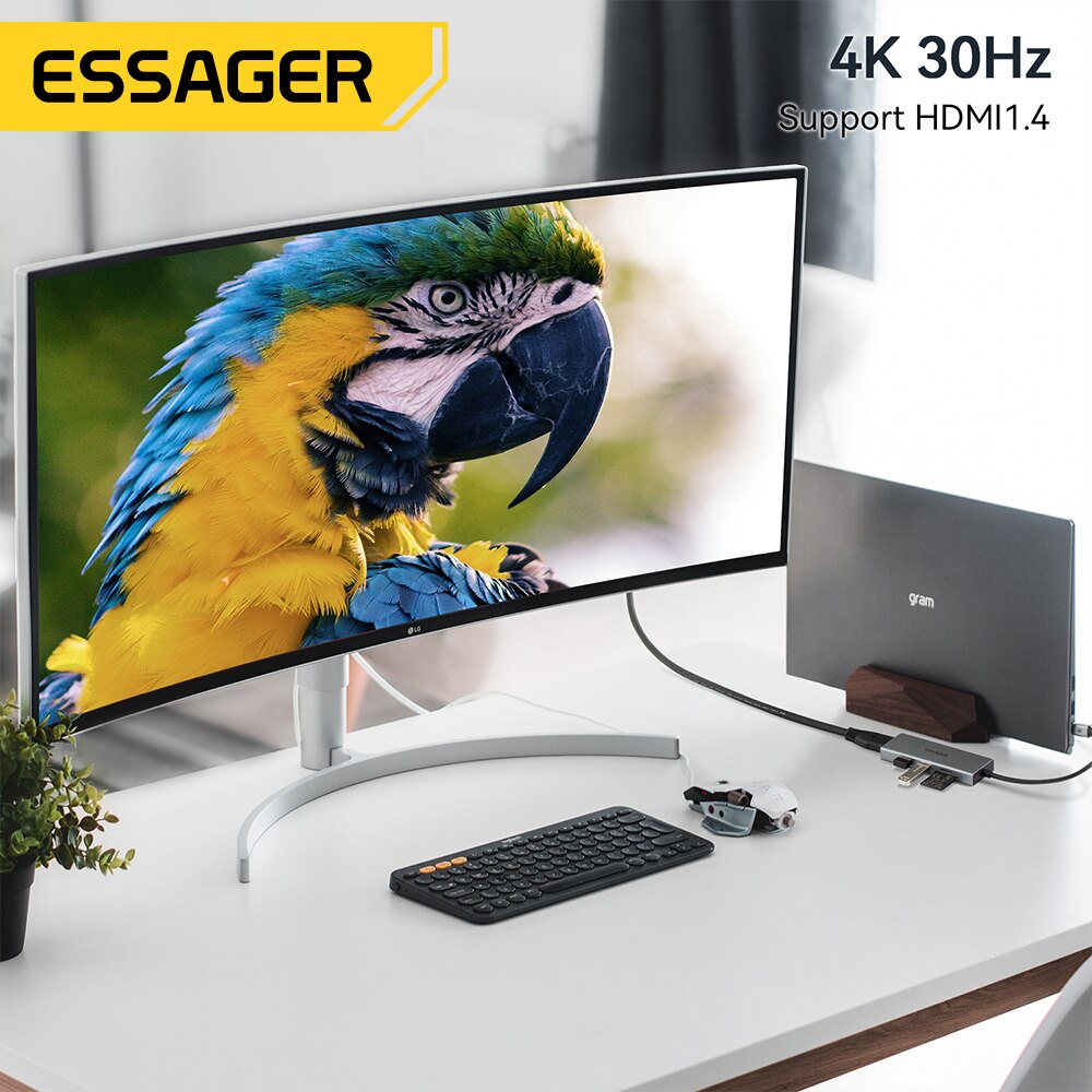Essager 5 in 1 USB C HUB HDMI- - огляд і ціна Hdmi Adapter Tablet