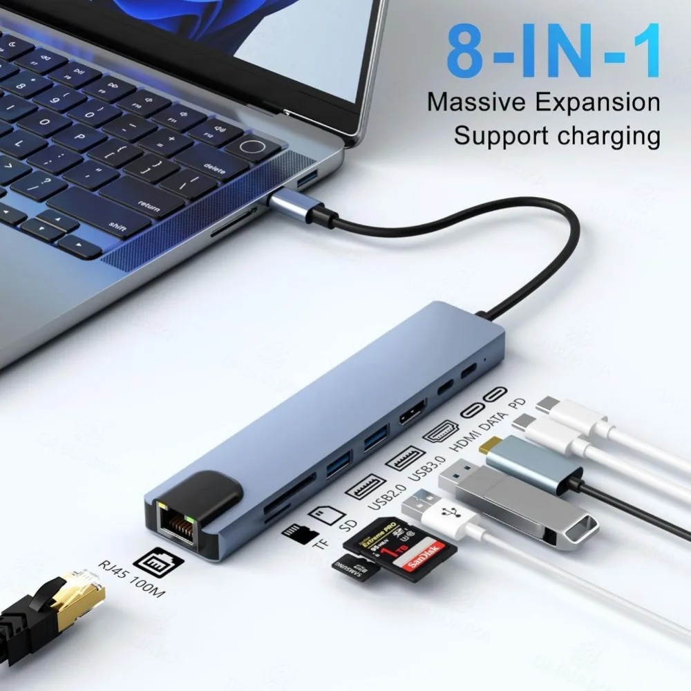 USB C Hub 8/7 in 1 4K HDMI Ada - огляд і ціна Hdmi Adapter Tablet