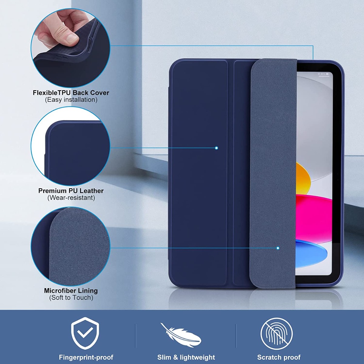 With Pencil Holder Funda for I - огляд і ціна Ipad Cover Folio