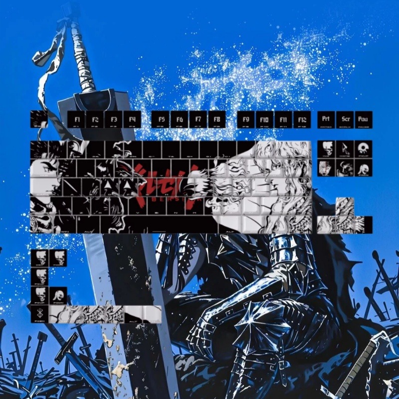 BERSERK Theme Anime Keycap 98  - огляд і ціна Tablet Accessories Gifts