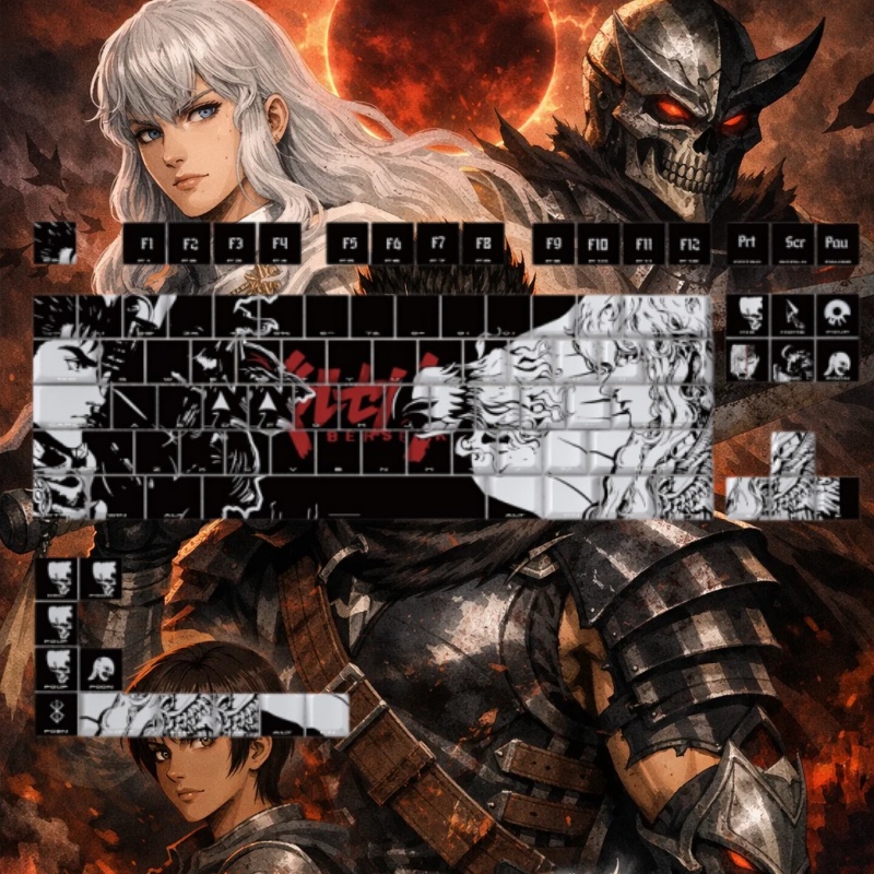 BERSERK Theme Anime Keycap 98  - огляд і ціна Tablet Accessories Gifts