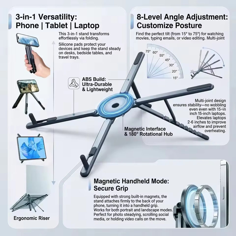 Portable Magnetic Phone Holder - огляд і ціна Tablet Ipad Accessories
