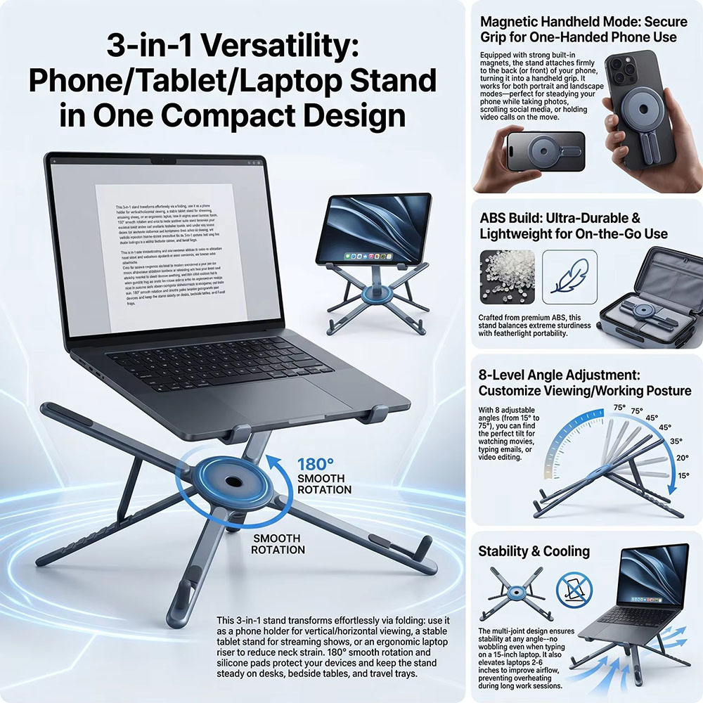 Portable Magnetic Phone Holder - огляд і ціна Tablet Ipad Accessories