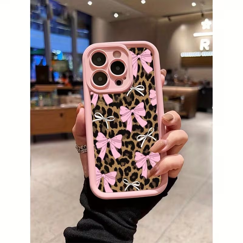Leopard Print Bow Phone Case F - огляд і ціна Apple Iphone 15