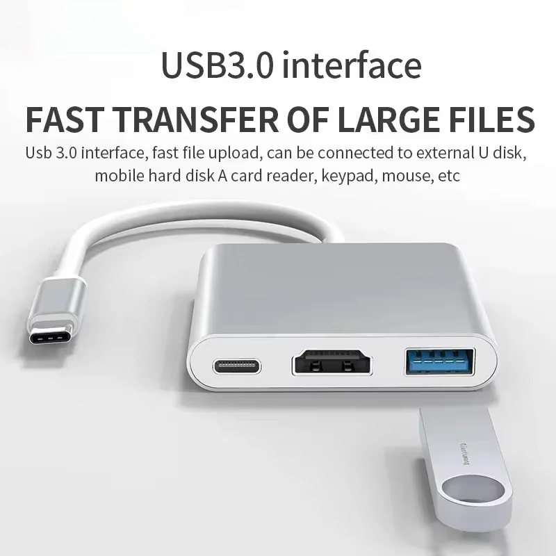 3 In 1 Type C to HDMI-compatib - огляд і ціна Hdmi Adapter Tablet